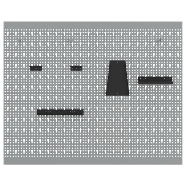 Verktygsväggpanel 2 st Grå 100 x 1 x 80 cm