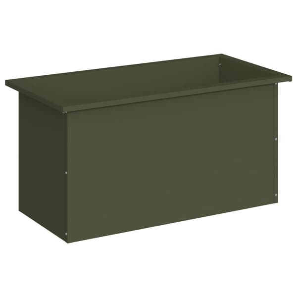 Odlingslåda med LED Olivgrön 40 x 80 x 40 cm Stål