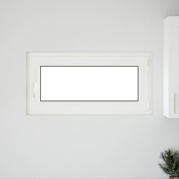 Källarfönster RISOR Vit 100 x 50 cm PVC och glas