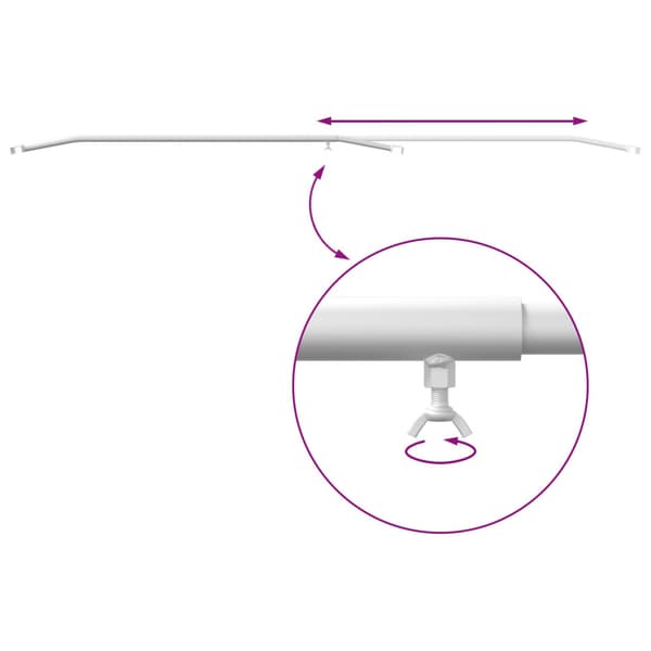 Tarpaulinbracket för släp Silver 136-218 cm