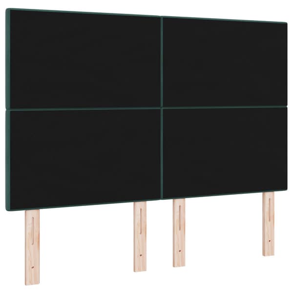 Huvudgavel Mörkgrön 144 cm Sammet