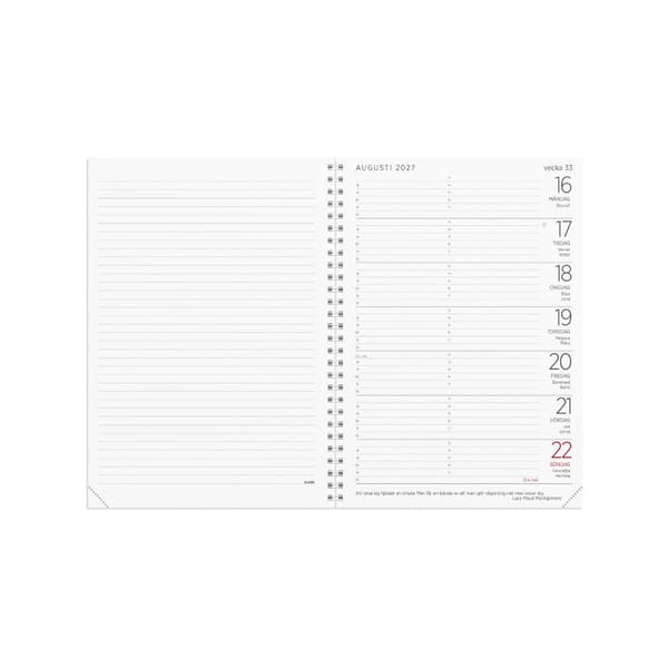 Stor Veckokalender 2027 svart
