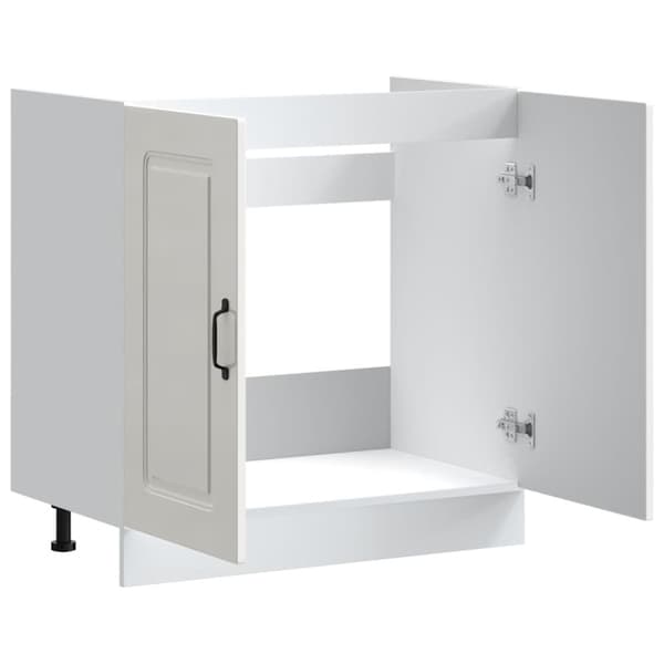 Diskbänk underskåp högglans vit 80x46x81,5 cm konstruerat trä