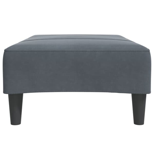 Fotpall mörkgrå 77x55x31 cm sammet