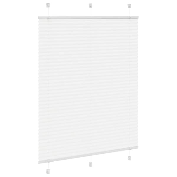 Plisserad persienn vit 105x100 cm tyg bredd 104,4cm polyester
