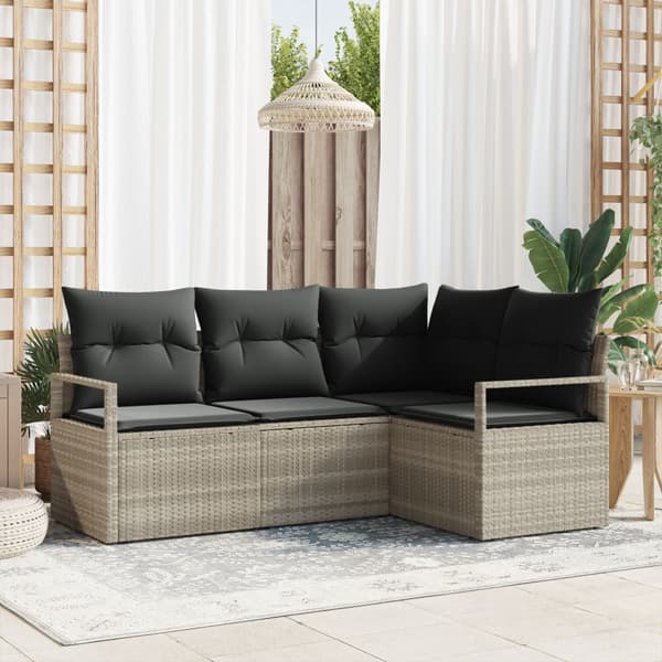 Soffset 4 pcs Ljusgrå konstrotting