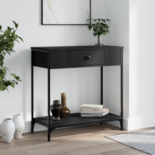 Konsolbord svart 75x34,5x75 cm konstruerat trä