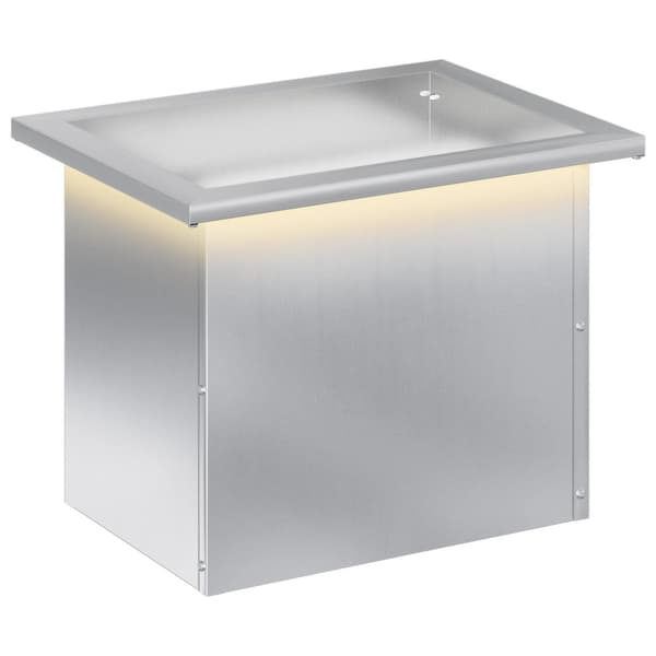 Odlingslåda med LED Silver 30 x 40 x 30 cm Galvaniserat stål