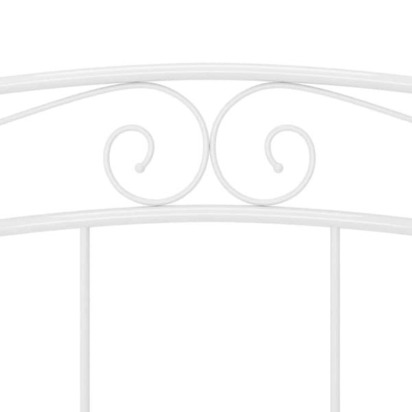 Sängram utan madrass vit metall 200x200 cm