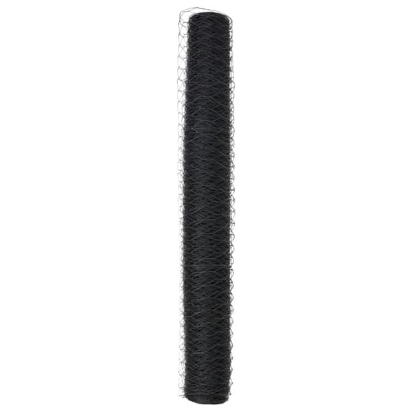 Hexagonstängsel Grå 1,4 x 100 m PVC