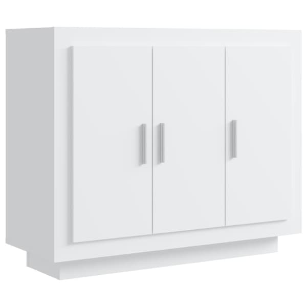 Skåp vit 92x35x75 cm konstruerat trä