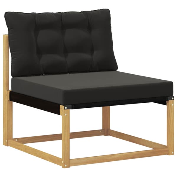 Utomhussoffset 8 pcs Vit och svart