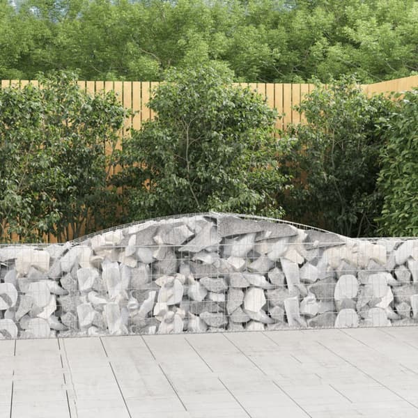 Gabion bågformad 400x30x60/80 cm galvaniserat järn