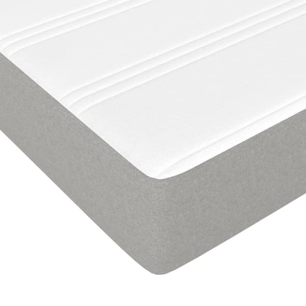Pocketresårmadrass medium ljusgrå 100x203x20 cm tyg