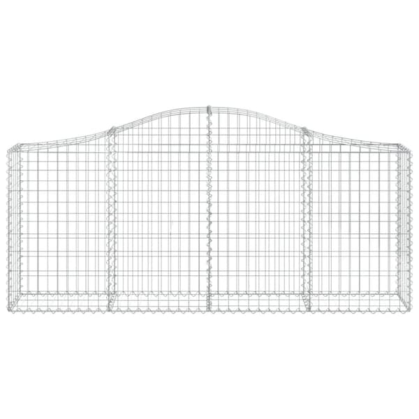 Gabion bågformad 200x30x80/100 cm galvaniserat järn