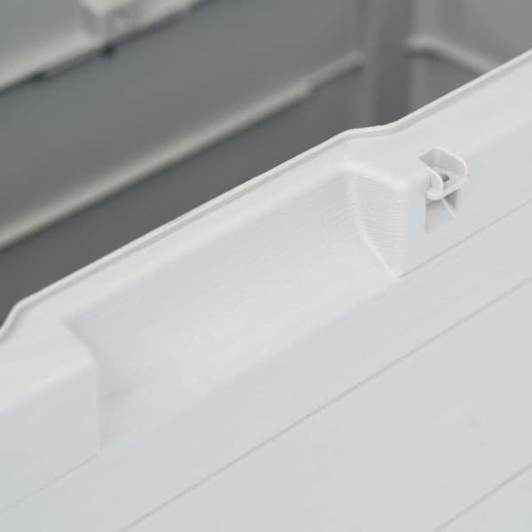Dynbox 280 liter ljusgrå