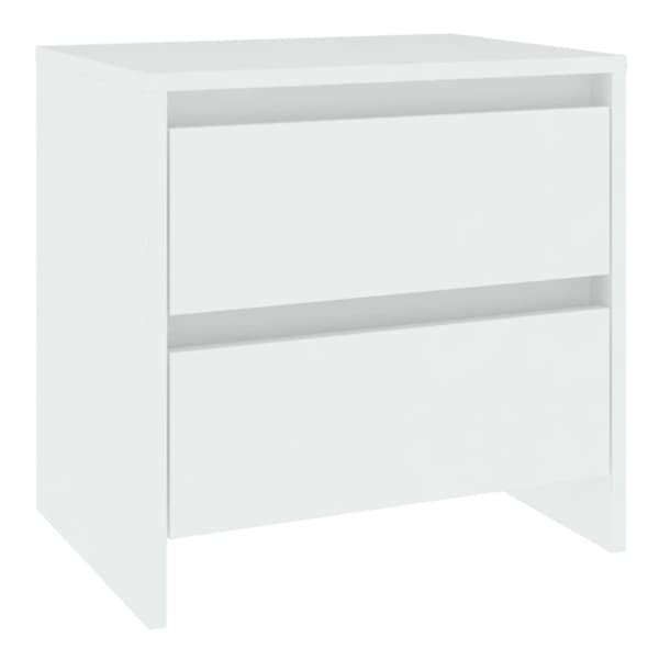 Sängbord vit 45x34,5x44,5 cm konstruerat trä