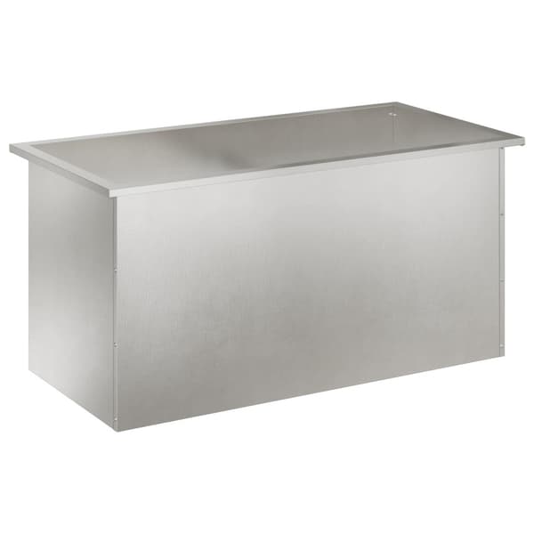 Odlingslåda med LED Silver 50 x 100 x 48 cm Rostfritt stål