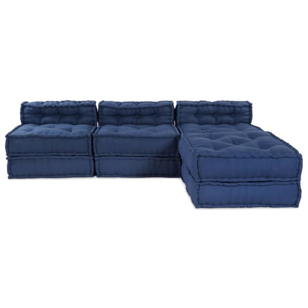 Modulsofa enhet 4 pcs Indigo Tyg