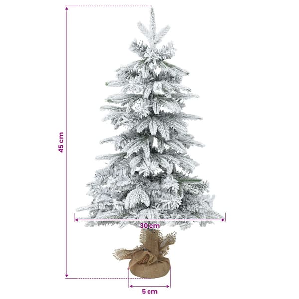 Mini julgran 45 cm PVC och PE Grön och Vit