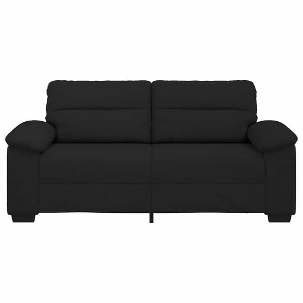 2-sitssoffa svart 180x81x84 cm tyg