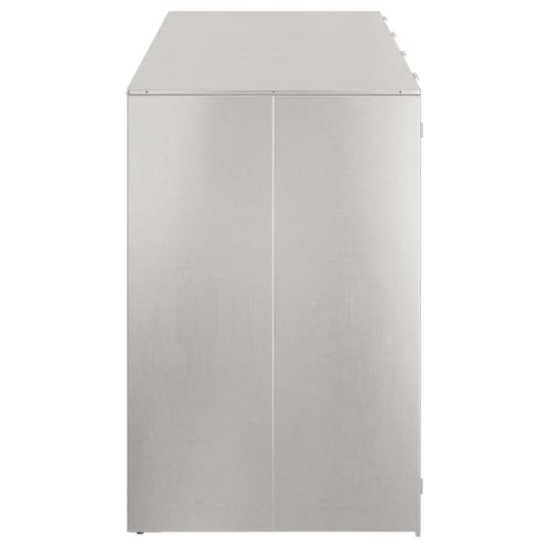Förvaring för 3 soptunnor Silver 340 x 77,5 x 115,5 cm