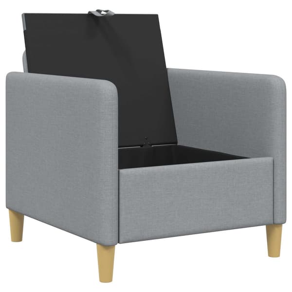 Soffa med förvaring Ljusgrå 72 x 78 x 87 cm Polyester
