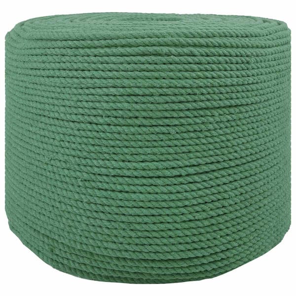 Bomullssnöre 4 mm 50 m Grön 100% Bomull