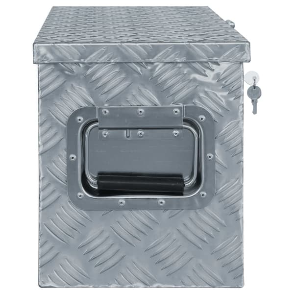 Förvaringslåda aluminium 61,5x26,5x30 cm silver