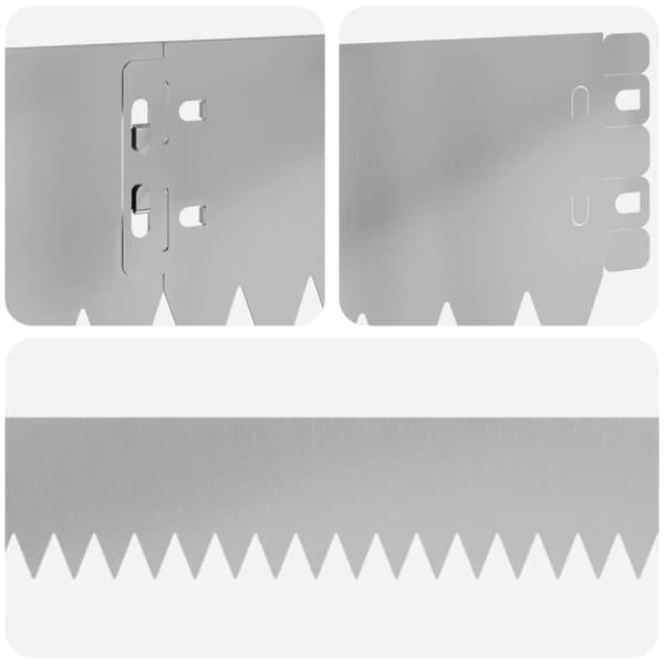 Kant för gräsmatta 10 pcs 103 x 10 cm Stål Silver