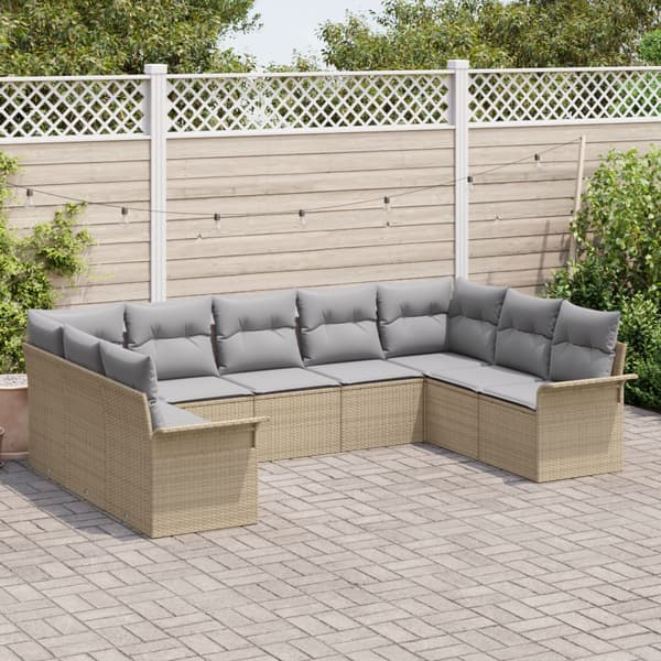 Trädgårdsoffset med kudde Beige konstrotting