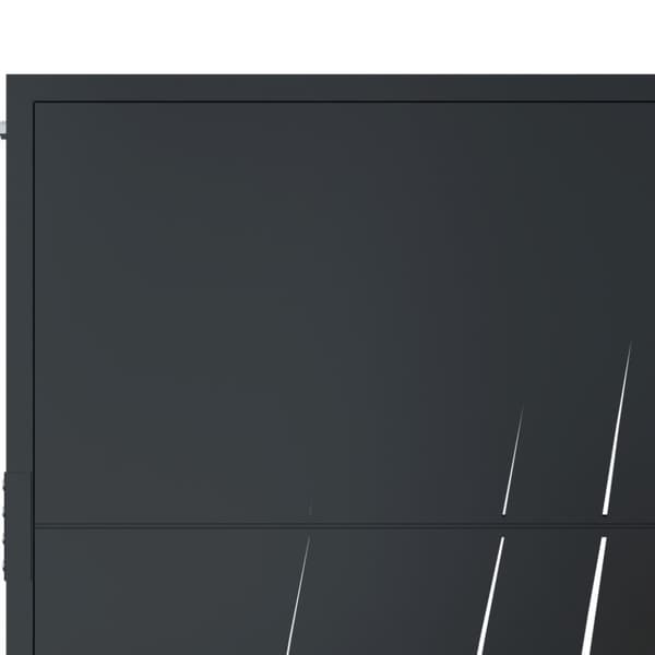 Trädgårdsgrind antracit 100x175 cm stål gräsdesign