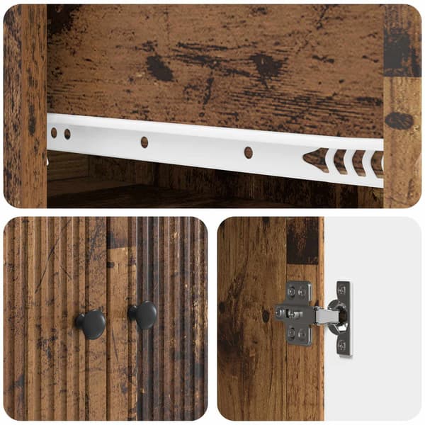 Skåpset 2 pcs 66 x 34,5 x 90 cm Konstruerat trä