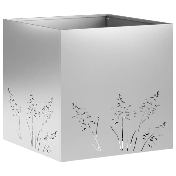Trädgårdsplanterare 2 st Silver 50 x 50 x 49 cm
