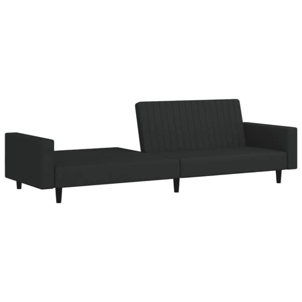 Bäddsoffa 2-sits svart sammet