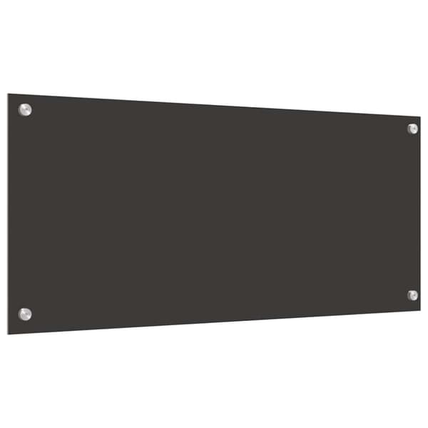 Köksskydd 2 pcs Mörkgrå 90 x 40 cm härdat glas