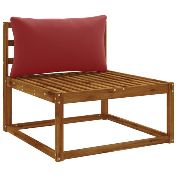 1-delad ryggkudde PUTTEN 100% Polyester Vinröd 80 x 40 x 15 cm