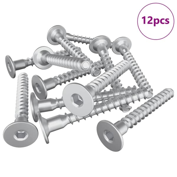 Konfirmationsskruvar 12 pcs Silver Ø5 x 40 mm Metall