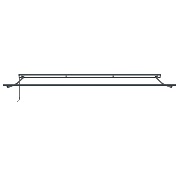 Markisram Grön och Vit 500 × 300 cm Polyester med PU-beläggning