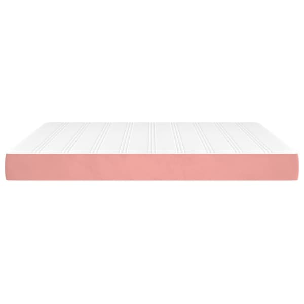 Pocketresårmadrass medium rosa 180x200x20 cm sammet