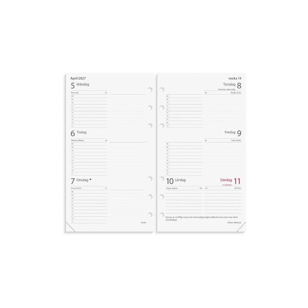 Regent Systemkalender 2027 skinn svart
