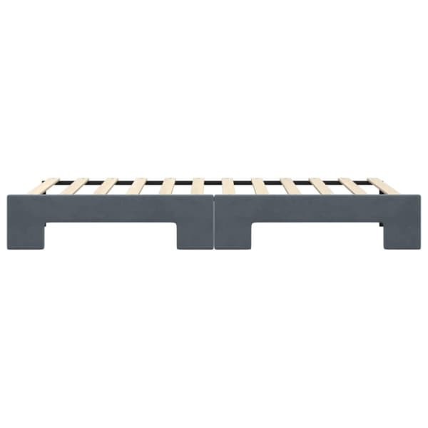 Dagbädd utdragbar mörkgrå 80x200 cm sammet