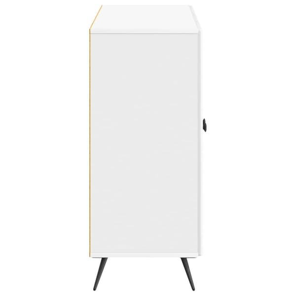 Sideboard Vit högglans 89 x 34,5 x 80 cm Konstruerat trä