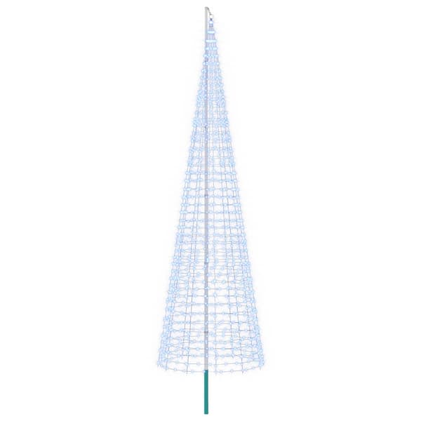 Julgransbelysning med markspett och flaggstång 500 cm