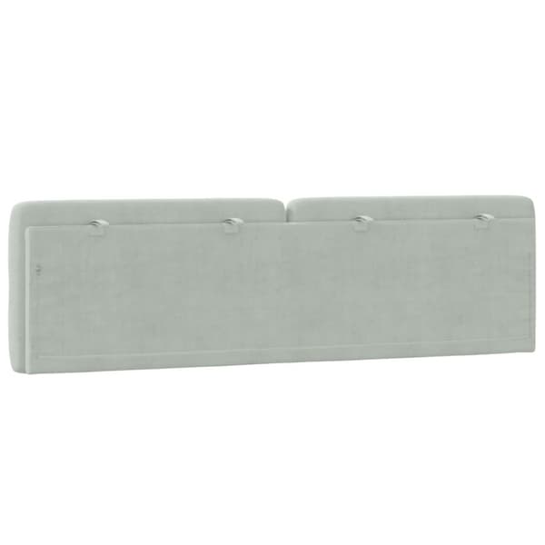 Headboard Cushion Light Grey 183 cm Velvet