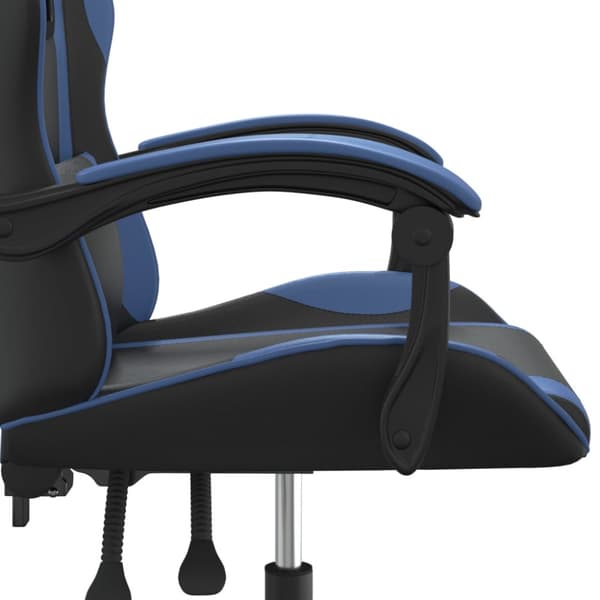Gamingstol svart och blå konstläder