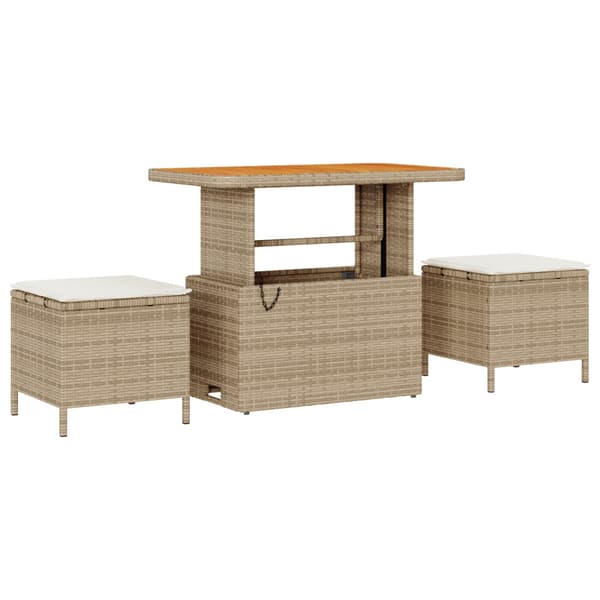 Trädgårdsoffset 8 st Beige konstrotting