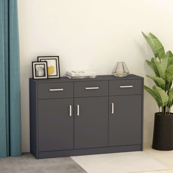 Skänk grå 110x30x75 cm konstruerat trä