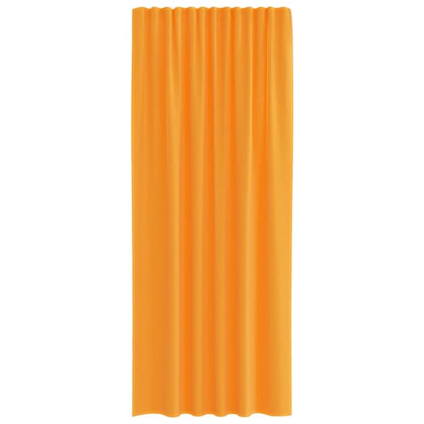 Voile gardiner med stångfickor 2 st orange