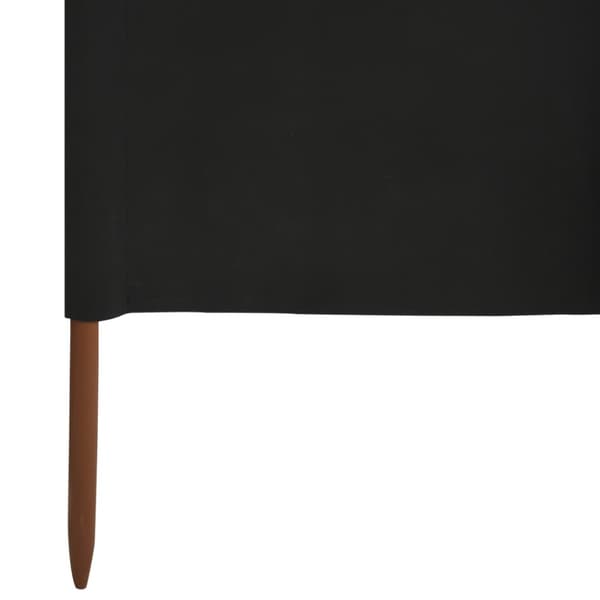 Vindskydd 3 paneler tyg 400x120 cm svart